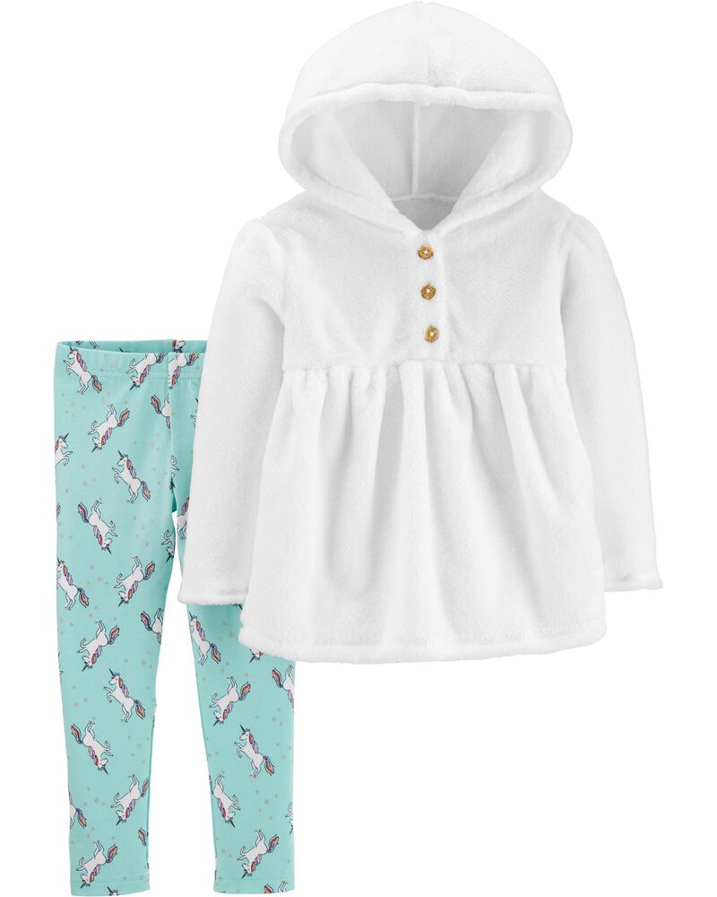 Carter/'s//OshKosh Toddler Girls Unicorn Top and Navy Unicorn Leggings NWT outfit